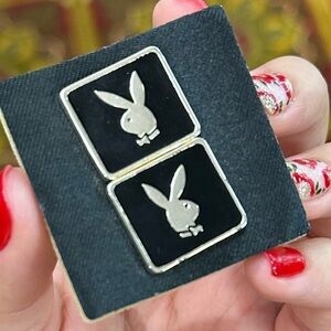 NWT VINTAGE PLAYBOY BUNNY LOGO CUFF LINKS